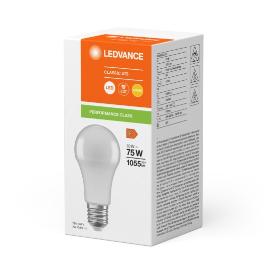 LEDVANCE LED Lampe Parathom A 75 10W E27 matt warmweiss wie 75W 4099854048821