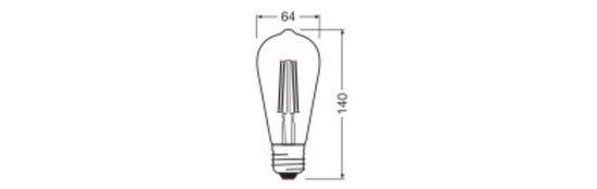 LEDVANCE LED CLASSIC EDISON höchste Effizienzklasse A 3.8W 830 klar E27 Lampe 806lm 3000K warmweiss wie 60W 4099854060236