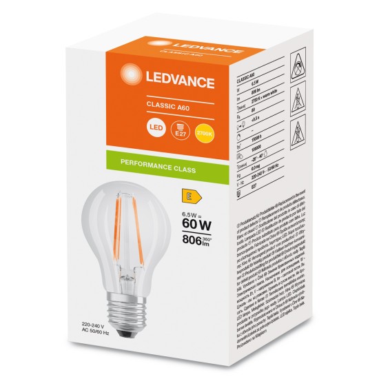 LEDVANCE PARATHOM Retrofit Classic A 6.5W warmweiss E27 4099854062582 wie 60W