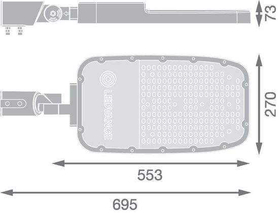 LEDVANCE STREETLIGHT AREA EXTRA LARGE Straßenleuchte RV35ST 150W 740 20250lm 4000K neutralweiss IP66 4099854080012