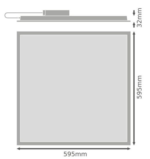 LEDVANCE PANEL ECO HLO 600 UGR<19 40W 840 4640lm 4000K neutralweiss 4099854187551