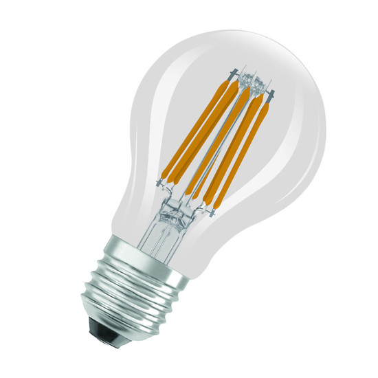 2er Pack OSRAM LED Lampe LAMPS ENERGY CLASS A höchste Energieeffizienzklasse A Filament CLASSIC A 7.2W 827 Clear E27 Warmweiss 4099854253706