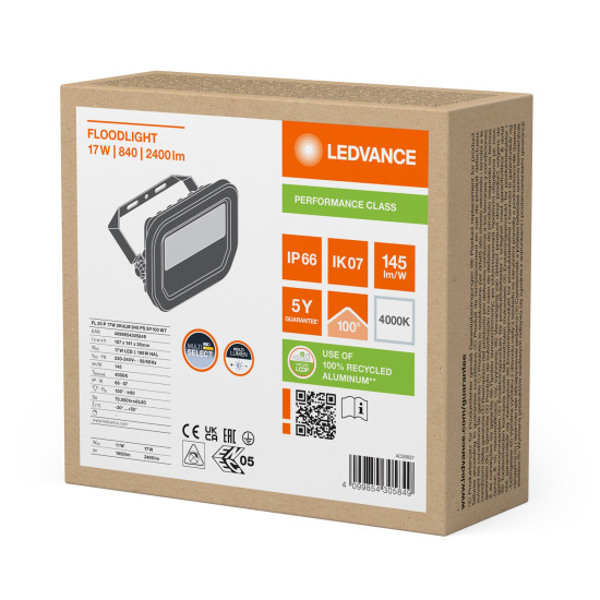 LEDVANCE LED Fluter Floodlight 17W 4000K symmetrisch 100 weiss 4099854305849