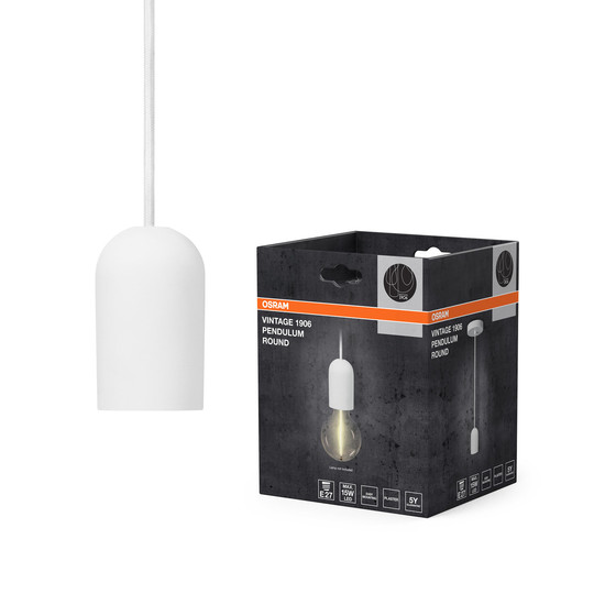 OSRAM Pendelleuchte Vintage 1906 PenduLum Round Plaster White 4099854419591