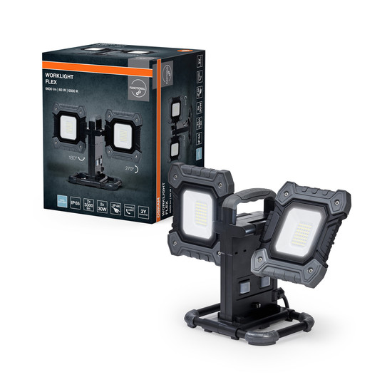 OSRAM LED Aussen-Strahler WORKLIGHT VALUE FLEX 2x30W 865 Kaltweiss 4099854430572