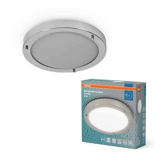 OSRAM Deckenleuchte Bathroom Ceiling Luminaire IP44 E27 310mm E27 Chrome 4099854444562