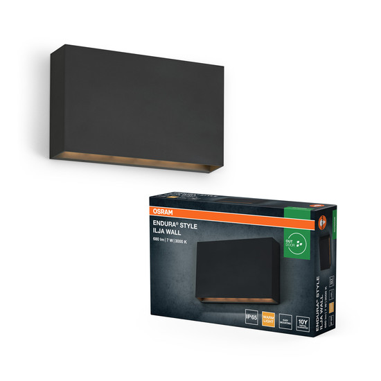 OSRAM LED Aussenleuchte Endura Style IP65 Wall Ilja Dark Gray Warm weiß 4099854444920