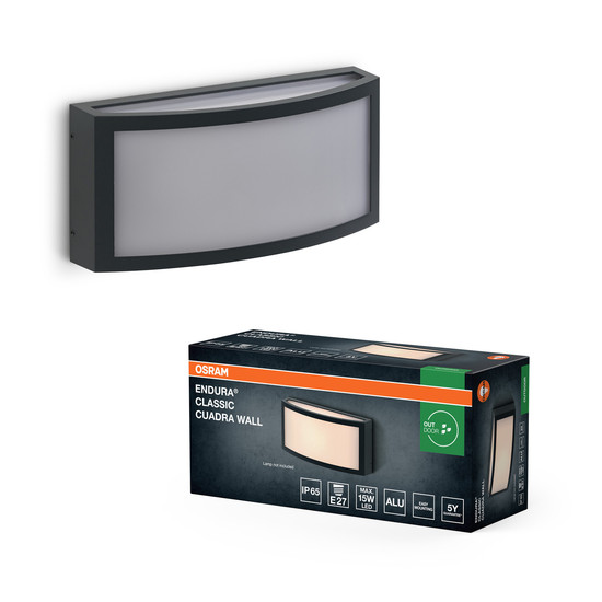 OSRAM Aussenleuchte Endura Classic IP65 E27 Cuadra Wall Dark Gray 4099854445941