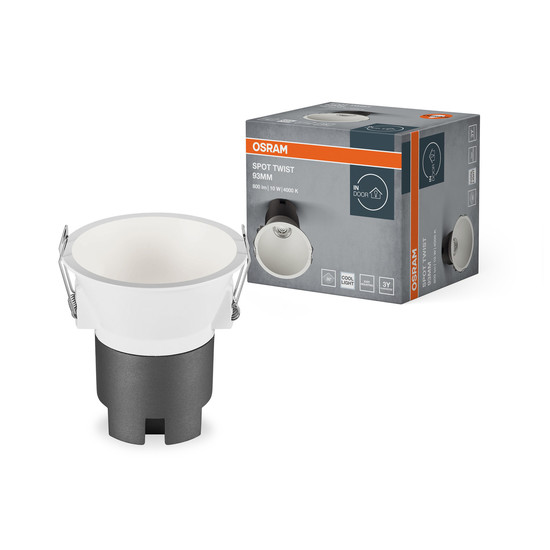 OSRAM LED Deckenleuchte LED SPOT RECESS TWIST PRO 93mm 10W 4000K White White Neutralweiss 4099854447037