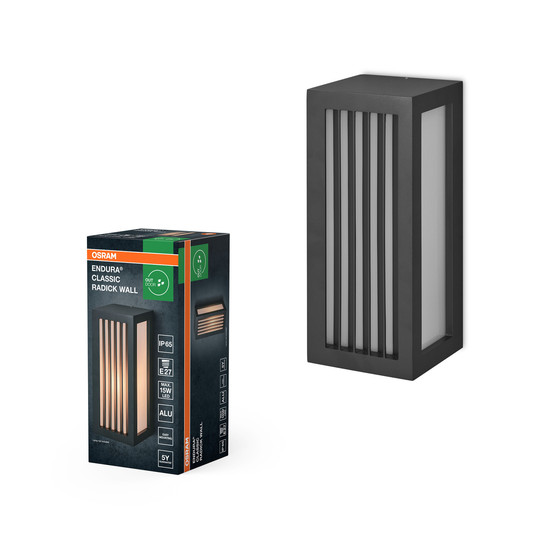OSRAM Aussenleuchte Endura Classic IP65 E27 Radick Wall Dark Gray 4099854447549