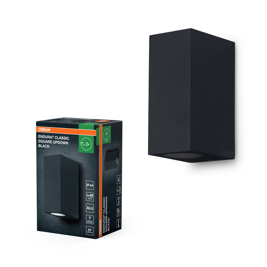 OSRAM Aussen-Wandleuchte Endura Classic Square UpDown Black 4099854447723