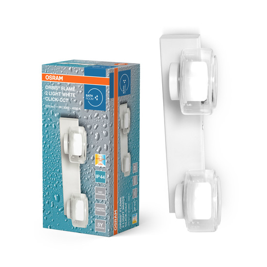 OSRAM LED Deckenleuchte Orbis Flame 2X5.5W Click CCT IP44 White Warm weiß,Kalt weiß 4099854447822