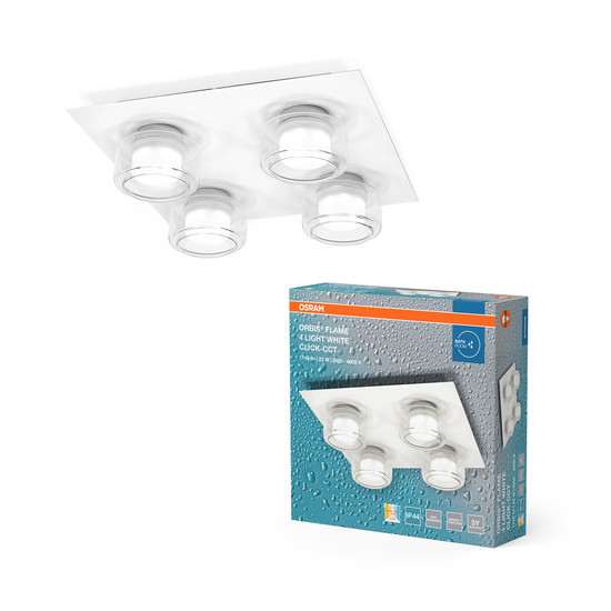 OSRAM LED Aussen-Deckenleuchte Orbis Flame 4X5.5W Click CCT IP44 White Warm weiß,Kalt weiß 4099854447983