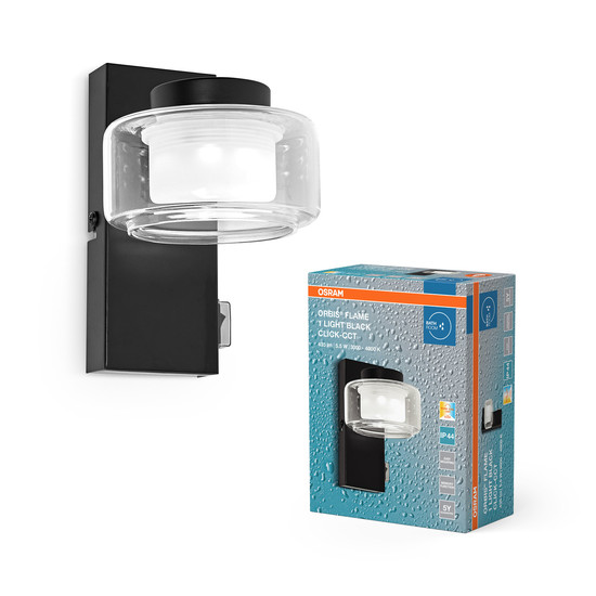 OSRAM LED Deckenleuchte Orbis Flame 5.5W Click CCT IP44 Black Warm weiß,Kalt weiß 4099854448003