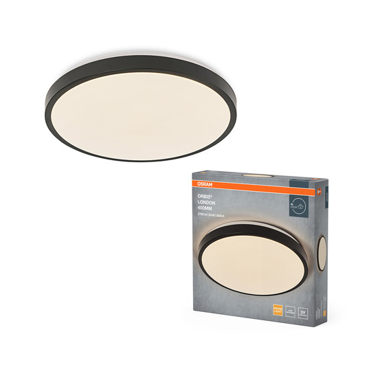 OSRAM LED Deckenleuchte ORBIS LONDON 400 mm 24W 830 BK Warm weiß 4099854448393