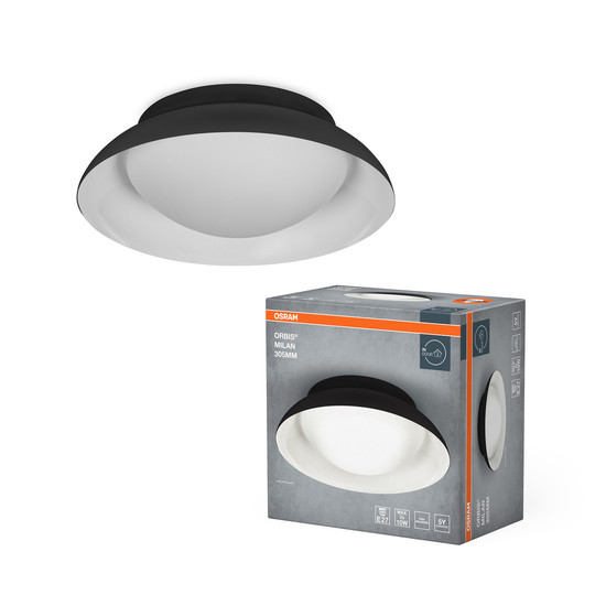 OSRAM Deckenleuchte ORBIS MILAN 305 mm 2XE27 BK 4099854449284