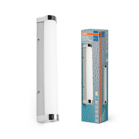 OSRAM LED Deckenleuchte Obris Tube Frost Glass 40CM Click CCT DIM IP44 Chrome Dimmbar Warm weiß,Kalt weiß 4099854450488