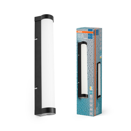 OSRAM LED Deckenleuchte Obris Tube Frost Glass 40CM Click CCT DIM IP44  Black Dimmbar Warm weiß,Kalt weiß 4099854450563
