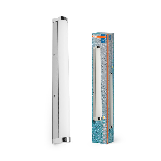 OSRAM LED Deckenleuchte Obris Tube Frost Glass 60CM Click CCT DIM IP44  Chrome Dimmbar Warm weiß,Kalt weiß 4099854450709
