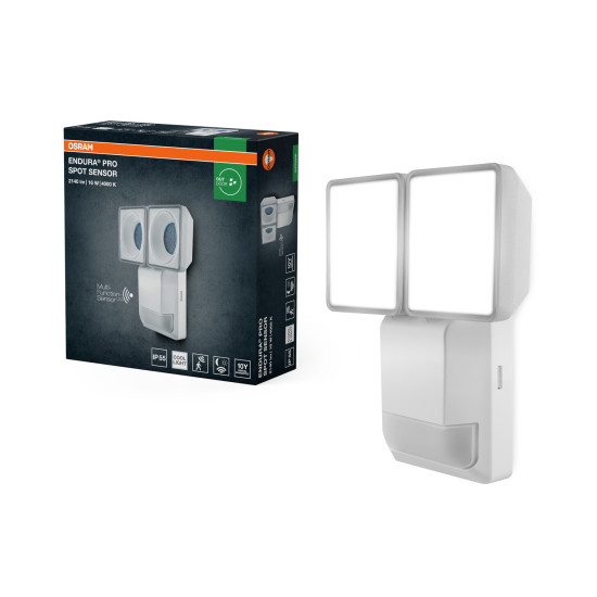 OSRAM LED Aussen-Wandleuchte ENDURA PRO SPOT SENSOR 16W 4000K IP55 White Neutralweiss 4099854451836