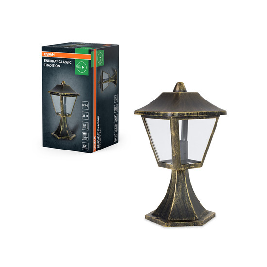 OSRAM Aussenleuchte ENDURA CLASSIC TRADITION ALU 33cm E27 Gold 4099854452314
