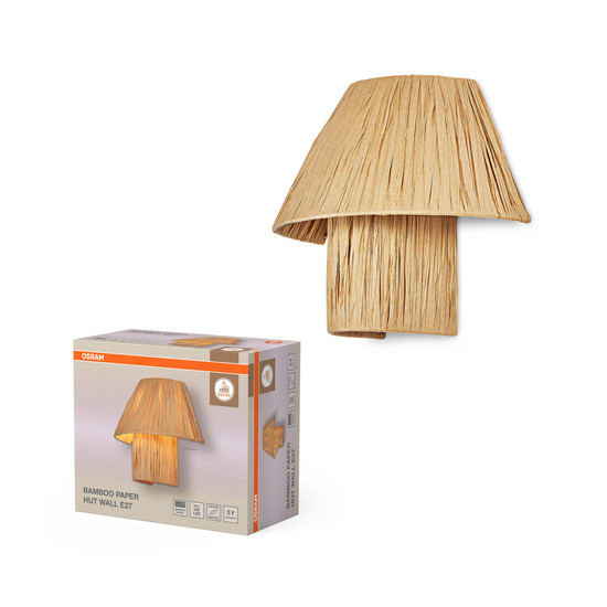 OSRAM Wandleuchte Decor Bamboo Paper Hut Wall 1XE27 Brown 4099854452895