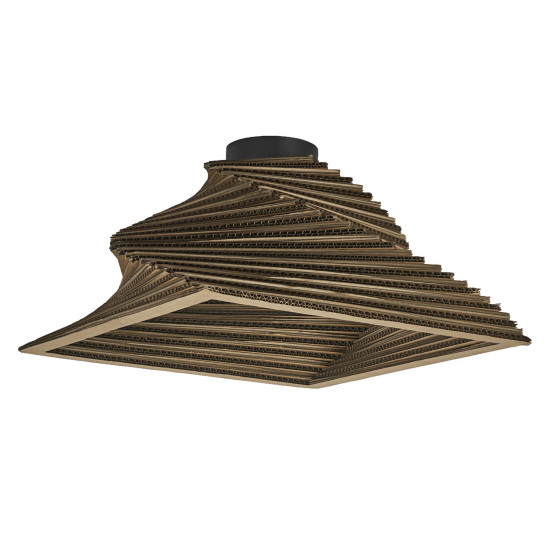 OSRAM Deckenleuchte Decor Cardboard Square Ceiling Turn E27 Brown 4099854453359
