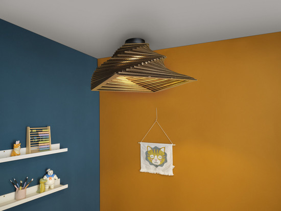 OSRAM Deckenleuchte Decor Cardboard Square Ceiling Turn E27 Brown 4099854453359