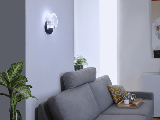 OSRAM LED Wandleuchte Decor Circle Wall 8W Click CCT Black Warm weiß,Kalt weiß,Kaltes Tageslicht 4099854453410