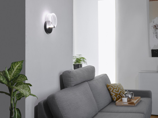 OSRAM LED Wandleuchte Decor Circle Wall 8W Click CCT Black Warm weiß,Kalt weiß,Kaltes Tageslicht 4099854453410