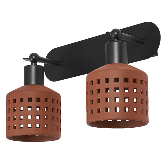 OSRAM Wandleuchte Decor Clay Windows Wall 2XE27 Brown 4099854453519
