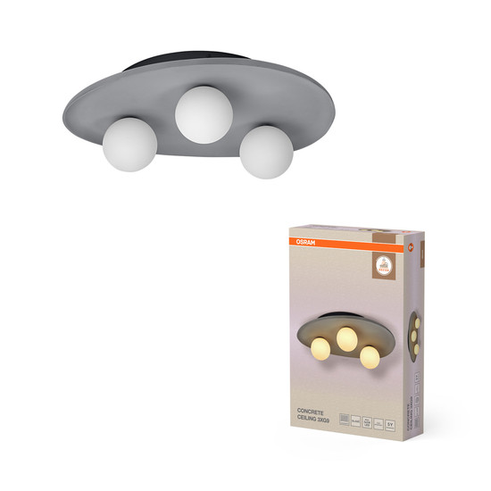 OSRAM Deckenleuchte Decor Concrete Nest Ceiling 3XG9 Grey 4099854453557