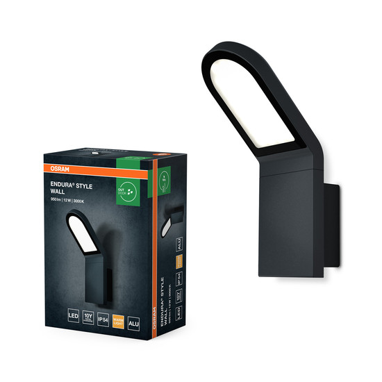 OSRAM LED Aussenleuchte ENDURA STYLE WALL 12W Dark Gray Warm weiß 4099854453878