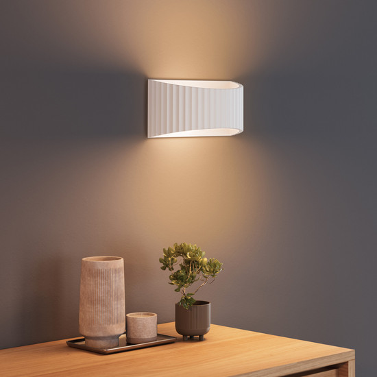 OSRAM Wandleuchte Decor Plaster Band Flat Wall 290 1XE27 White 4099854454363