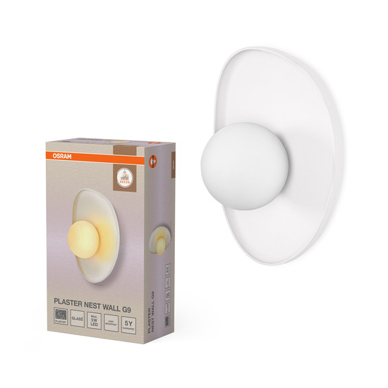OSRAM Wandleuchte Decor Plaster Nest Wall 1XG9 White 4099854454486