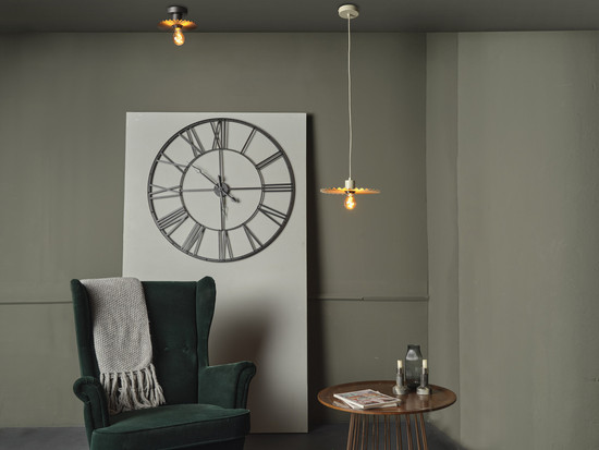 OSRAM Deckenleuchte Decor Plisse Ceiling E27 Dark Grey 4099854454608