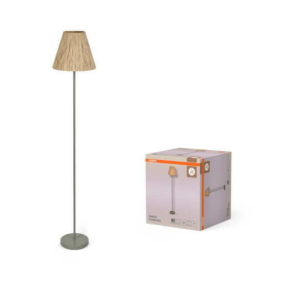 OSRAM Stehleuchte Decor Raffia Floor E27 Green 4099854454943