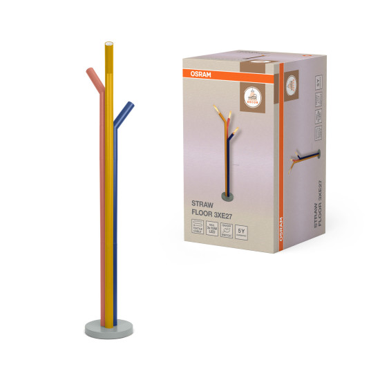 OSRAM Stehleuchte Decor Straw Floor 3XE27 Multicolor 4099854454981