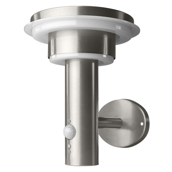 OSRAM LED Aussenleuchte ENDURA STYLE SOLAR DOUBLE CIRCLE Wall Sensor Double Circle 6W Stainless Steel Dimmbar Warm weiß 4099854455384