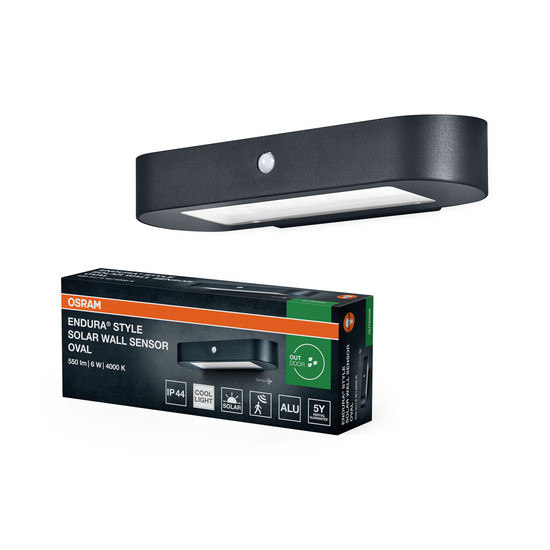 OSRAM LED Aussen-Wandleuchte Endura Style solar WALL Sensor Wall Sensor 6W 4000K Neutralweiss 4099854455735