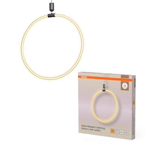 OSRAM LED Pendelleuchte Decor Aura Pendant Vert 18W 830 Click DIM Dimmbar Warm weiß 4099854458262