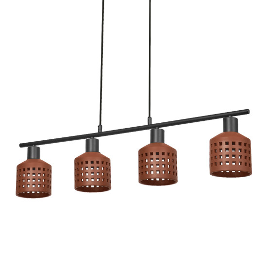 OSRAM Pendelleuchte Decor Clay Windows Pendant LN 4XE27 Brown 4099854459085