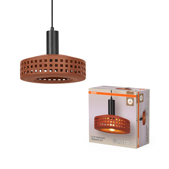 OSRAM Pendelleuchte Decor Clay Windows Pendant 1XE27 Brown 4099854459122