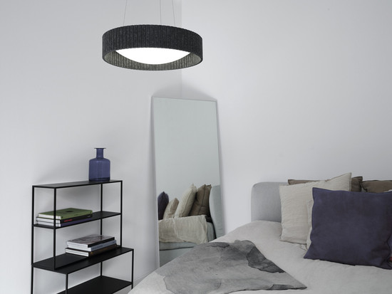 OSRAM LED Pendelleuchte Decor Felt Cylinder Pendant 28W 830 Dark Gray Warm weiß 4099854459306