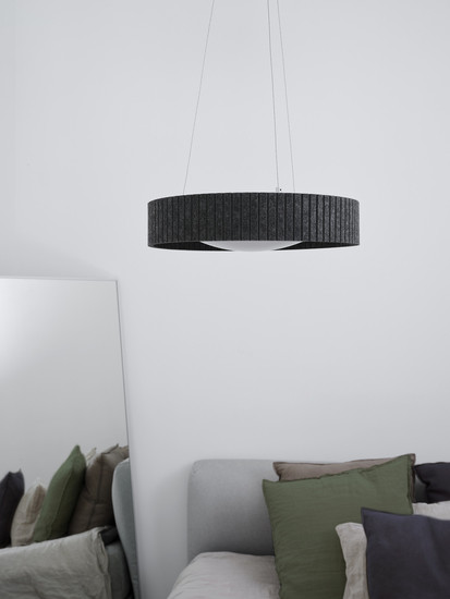 OSRAM LED Pendelleuchte Decor Felt Cylinder Pendant 28W 830 Dark Gray Warm weiß 4099854459306