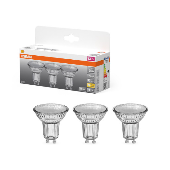 OSRAM LED Leuchtmittel LED STAR PAR16 2.4W 827 GU10 Warm weiß 4099854459573