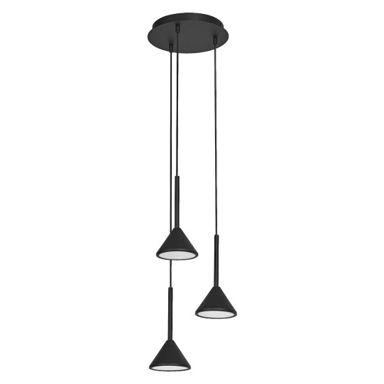 OSRAM LED Pendelleuchte Decor Fuji 3XPendant PL 13W 930 Black Warm weiß 4099854460418