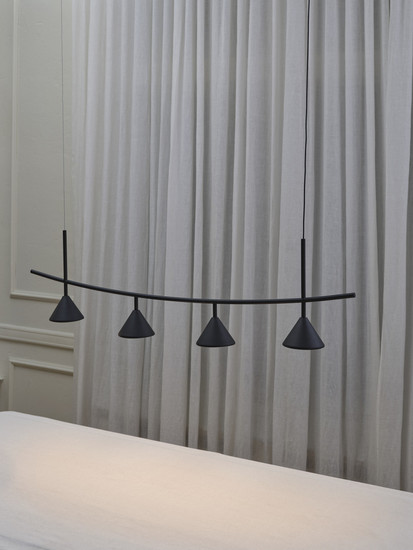 OSRAM LED Pendelleuchte Decor Fuji 4XPendant Linear 16W 930 Black Warm weiß 4099854460456