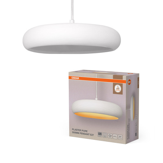 OSRAM Pendelleuchte Decor Plaster Pure Pendant 300 E27 White 4099854460876