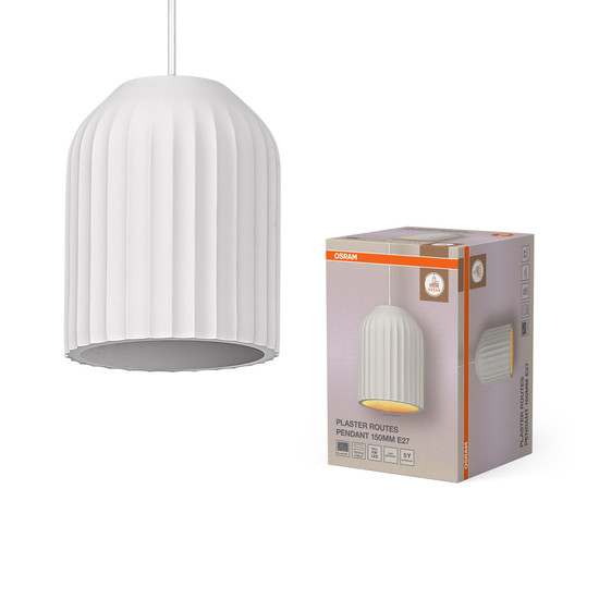 OSRAM Pendelleuchte Decor Plaster Routes Pendant 150 1XE27 White 4099854460890